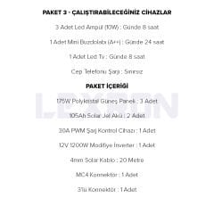 1200W POLİKRİSTAL PAKET SİSTEM 2 (PAKET 3)