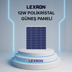 12W POLİKRİSTAL GÜNEŞ PANELİ