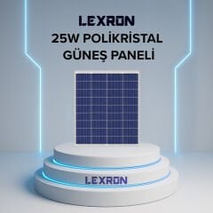 25W POLİKRİSTAL GÜNEŞ PANELİ