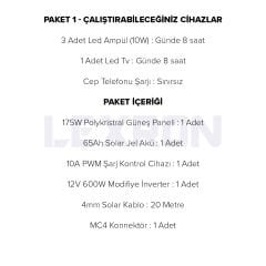 600W POLİKRİSTAL PAKET SİSTEM (PAKET 1)