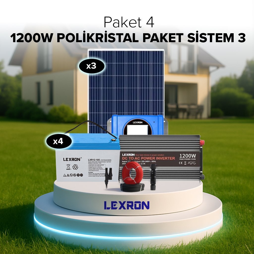 1200W POLİKRİSTAL PAKET SİSTEM 3 (PAKET 4)