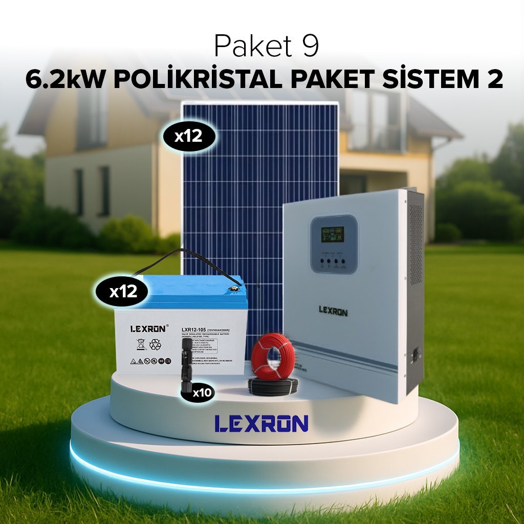 6.2kW POLİKRİSTAL PAKET SİSTEM 2 (PAKET 9)