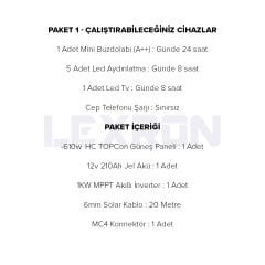 1kW TOPCON PAKET SİSTEM (PAKET 1)