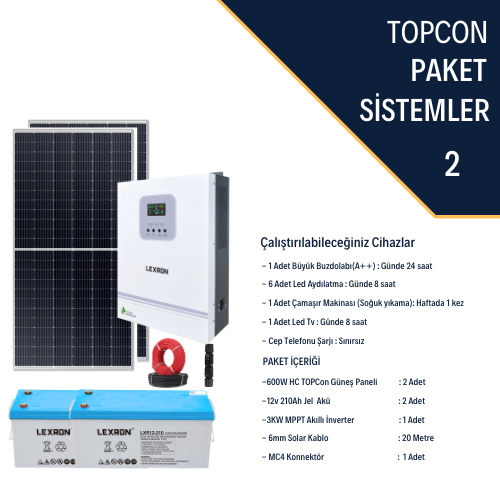 TOPCON KÜÇÜK EV PAKETİ (PAKET 2)