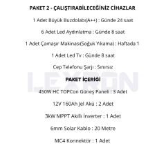 3kW TOPCON PAKET SİSTEM 1 (PAKET 2)