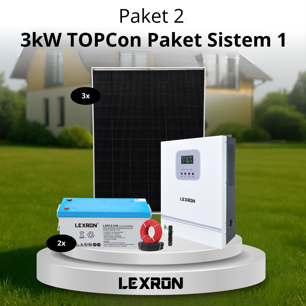 3kW JEL AKÜLÜ SOLAR PAKET SİSTEM 1 (PAKET 2)