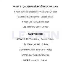 3kW JEL AKÜLÜ SOLAR PAKET SİSTEM 1 (PAKET 2)