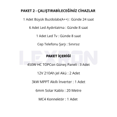 3kW JEL AKÜLÜ SOLAR PAKET SİSTEM 1 (PAKET 2)