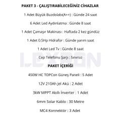 3kW TOPCON PAKET SİSTEM 2 (PAKET 3)