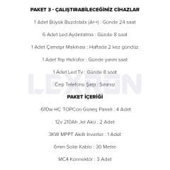 3kW TOPCON PAKET SİSTEM 2 (PAKET 3)