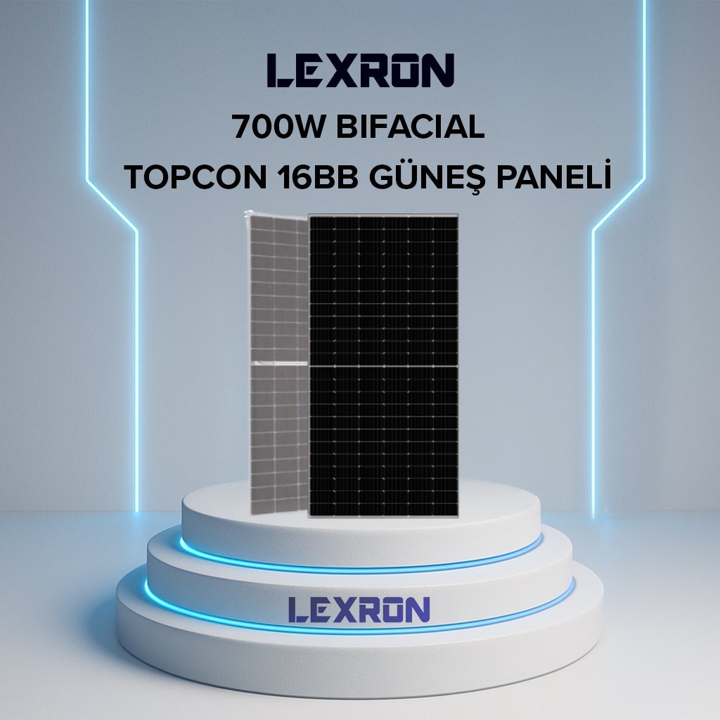 TOPCON BIFACIAL 700W HALF-CUT  GÜNEŞ PANELİ