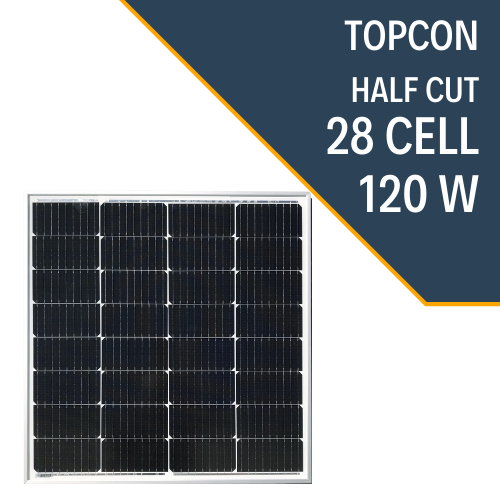 120W HALF CUT TOPCON GÜNEŞ PANELİ