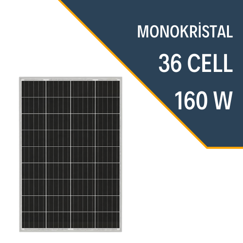 160W MONOKRİSTAL GÜNEŞ PANELİ