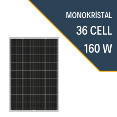 160W MONOKRİSTAL GÜNEŞ PANELİ