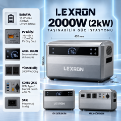 2000W (2kW) TAŞINABİLİR GÜÇ İSTASYONU