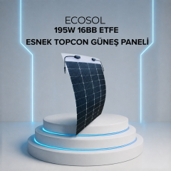 195W 16BB ETFE ESNEK TOPCON GÜNEŞ PANELİ (ECOSOL)